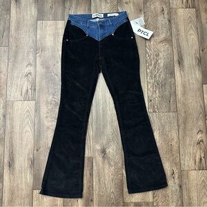 PTCL Western Corduroy Denim Pants Jeans Women’s Size 27 Black Blue